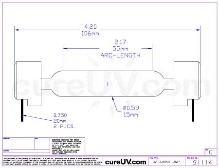 ColorSpan DisplayMaker 72 UVR SO 055A UV Curing Lamp Bulb Online Hot Sale