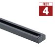 4 Ft. Track Rail One Circuit, Halo, Black Finish For Cheap