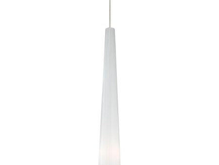 Zenith 3 in. Halogen Pendant Light MP White Glass Nickel Finish on Sale