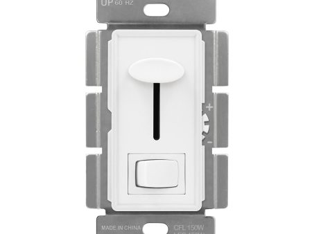 LED+ Slide Dimmer Switch, 150-Watts LED CFL, Single Pole or 3-Way, White For Cheap