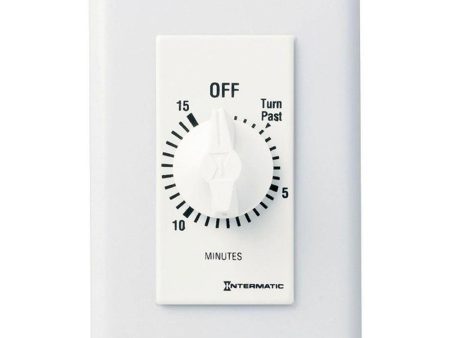 20 Amp 15-Minutes In-Wall Spring Wound Timer Switch White For Discount