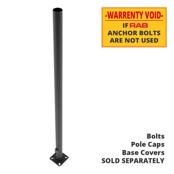 20 ft Light Pole With Base, 4 in Round Shaft, 11 Gauge Thickness, Drilled Tenon, Bronze Finish Online