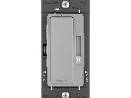 radiant Decora Slider Dimmer Switch, 450-Watt LED, Single Pole or 3-Way, Gray Hot on Sale