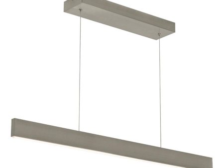 Stealth 36 in. LED Pendant Light Selectable CCT 120-277V Satin Nickel Finish Online Hot Sale