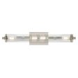 Azores 25 In 4-Lights Bathroom Vanity Light With Clear Fluted Glass, Silver Finish on Sale