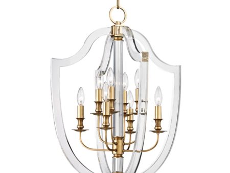 Arietta 21 in. 8 Lights Chandelier Brass Finish Online