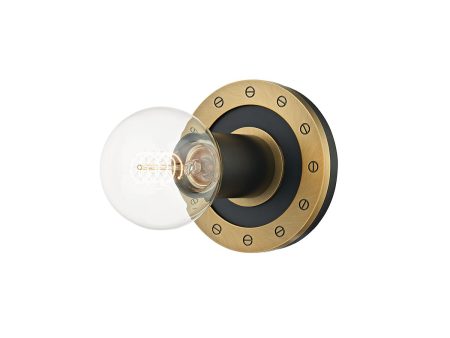 TEO 5 in. Wall Light Brass finish Online now