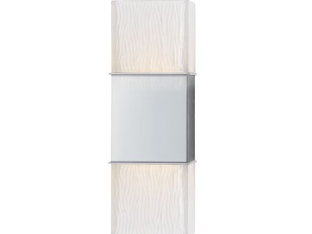 Aurora 14 In. 2 Lights Wall Light Polished Chrome Finish For Sale