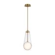 Solari 2 Lights 8 in. LED Pendant Light Gold Finish For Sale