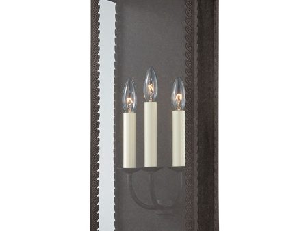 ZUMA 22 in. 3 Lights Outdoor Wall Sconce French iron Finish Discount