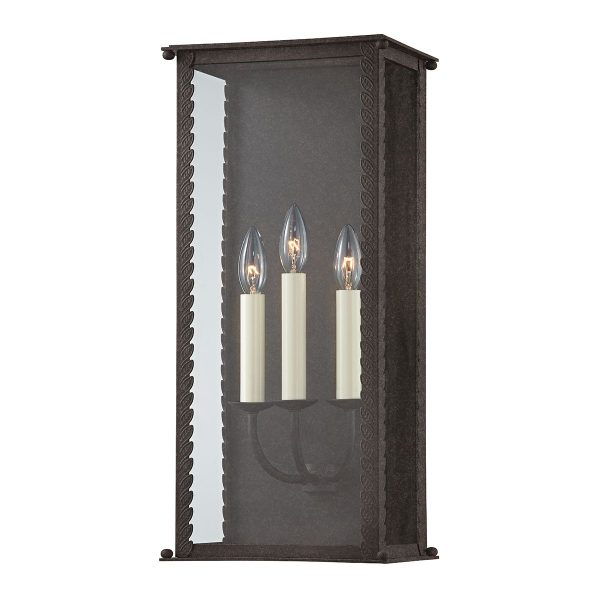 ZUMA 22 in. 3 Lights Outdoor Wall Sconce French iron Finish Discount