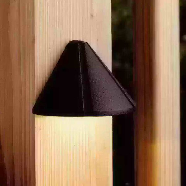 12V Landscape Six Groove Mini Deck Light Textured Black Online now