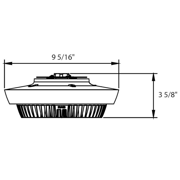 LED Parking Garage Light, 9000 Lumens, 50 60 70 Watts, 30K 40K 50K, 120-277V, White Finish on Sale