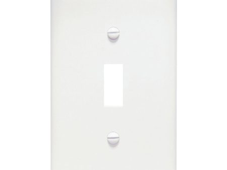 TradeMaster 1-Gang Toggle Wall Plate, White on Sale