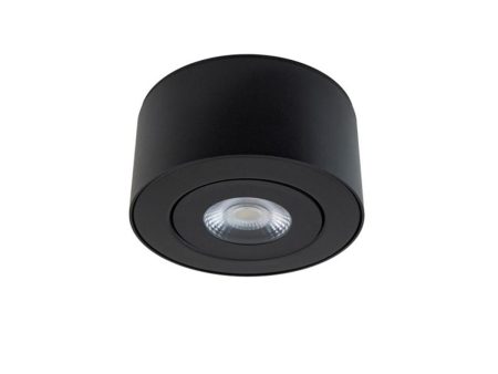 I Spy 5 In. LED Outdoor Flush Mount 4000K Black finish Hot on Sale