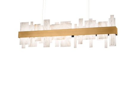 Acropolis 46 in. LED Pendant Light Brass Finish Sale