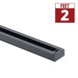 2 Ft. Track Rail One Circuit, Halo, Black Finish For Discount