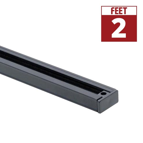 2 Ft. Track Rail One Circuit, Halo, Black Finish For Discount