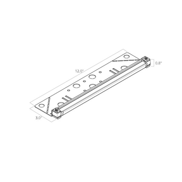 12V LED 12  Hardscape Light 3000K Gray Aluminum Fashion