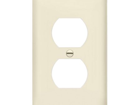 1-Gang Duplex Outlet Cover Plate Light Almond Supply