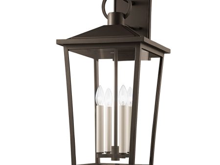 SOREN 27 in. 4 Lights Outdoor Wall Lantern Textured Bronze Finish For Cheap