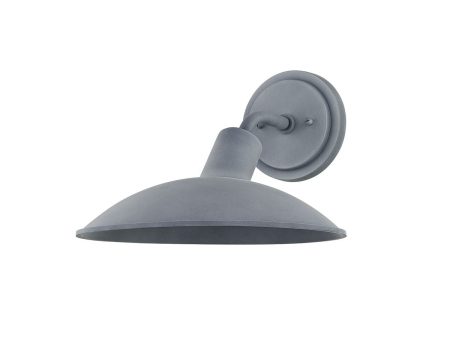 OTIS 12 in. Outdoor Wall Sconce Weathered Zinc Finish For Discount