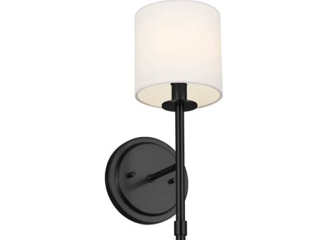 Ali 14  1-Light Wall Sconce, Black Finish For Cheap