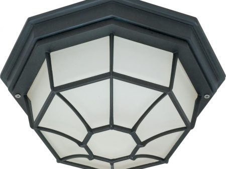 11 In. Outdoor Flush Mount Black finish For Sale