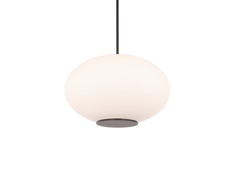 Illusion 16 in. LED Pendant Light 2700K Black finish Discount