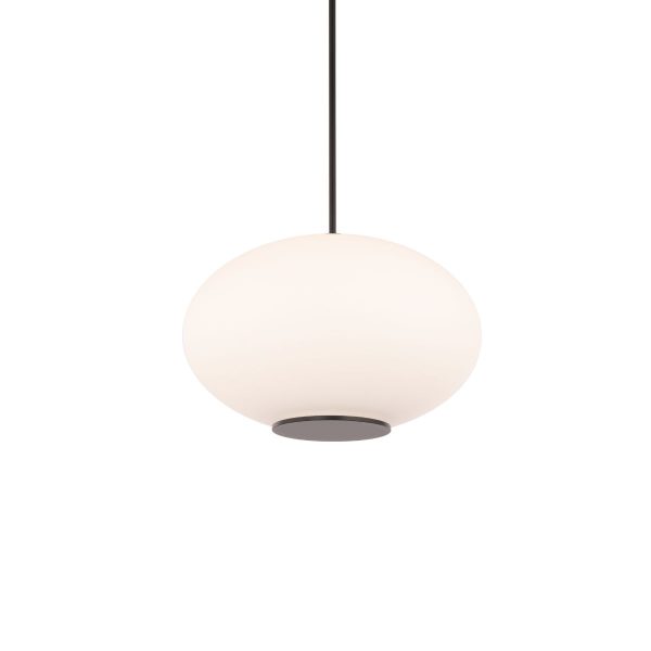 Illusion 16 in. LED Pendant Light 2700K Black finish Discount