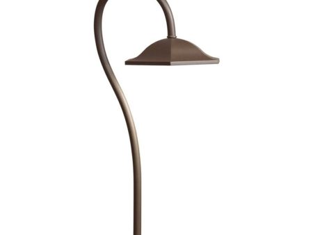 4.3W 302 Lumens LED Shepherds Crook Path Light 3000K Bronze Fashion