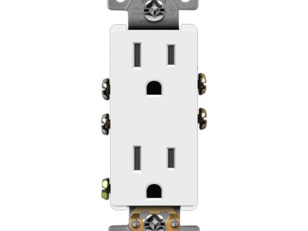 15 Amp Duplex Outlet, White Hot on Sale