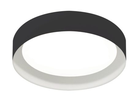 Reveal 12 in. LED Flush Mount Light 120V Black & White Finish Online Hot Sale