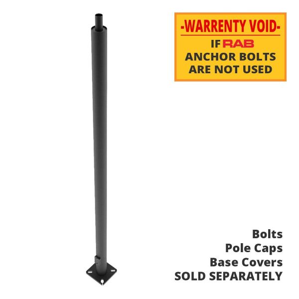 20 ft Light Pole With Base, 5 in Round Shaft, 7 Gauge Thickness, Welded Tenon, Bronze Finish Cheap