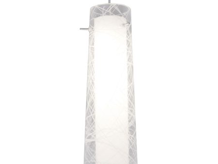 Spun 5 in. LED Pendant Light 4000K Satin Nickel Finish, 120-277V Clear Shade Supply