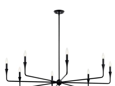 Alvaro 50  8-Light Chandelier 1-Tier, Black Finish Fashion