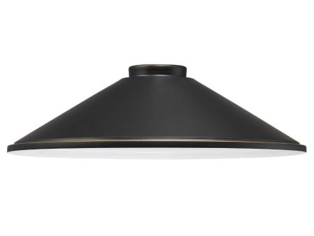 RLM 18 in. Cone Path Light Shade Oil Rubbed Bronze & matte Gold finish Hot on Sale