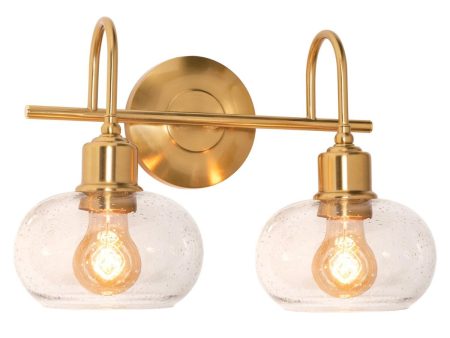 Laney 2 Lights 15 In. Vanity Light Gold Finish Discount