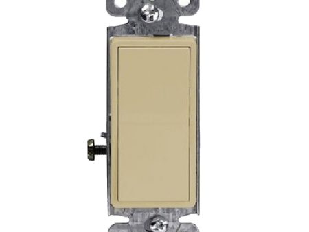 Commercial Grade 20A Deco Switch, Single Pole, Ivory Hot on Sale