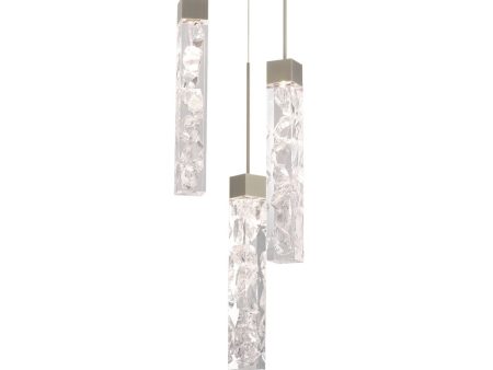 Minx 13 in. 3 Lights LED Pendant Light Brushed Nickel finish Cheap