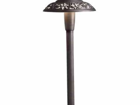 2W 182 Lumens LED Pierced Dome Path Light 3000K Textured Architectural Bronze on Sale