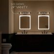 Azores 16 In 2-Lights Bathroom Vanity Light With Clear Fluted Glass, Black Finish Online Hot Sale