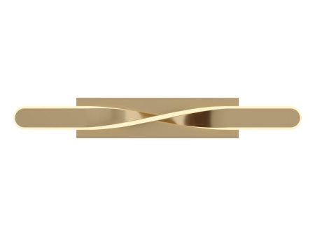 Twist 24 In. LED Bath Bar Satin Brass Finish Online Hot Sale