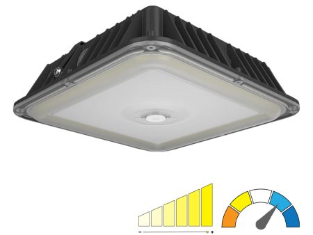 LED Canopy Light, 9000 Lumens, 60 Watts, 30K 40K 50K, 120-277V, Vandal Proof, Bronze Finish Cheap