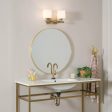 Marette 13 In 2-Lights Bathroom Vanity Light With Satin Etched Cased Opal Glass, Bronze Finish For Discount