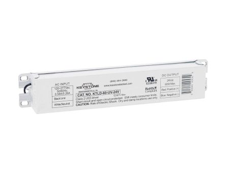 60 Watts, 24VDC Constant Voltage LED Driver, 120-277V Input Cheap