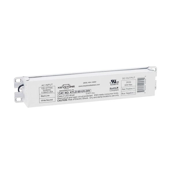 60 Watts, 24VDC Constant Voltage LED Driver, 120-277V Input Cheap