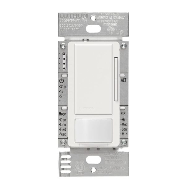 Maestro PIR 180° 0-10V Occupancy|Vacancy Dimmer Sensor, Single-pole or multi-location, 8A, 120-277V, White Sale