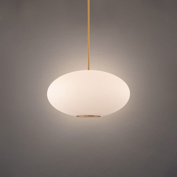 Illusion 22 in. LED Pendant Light 3000K Brass finish Online now