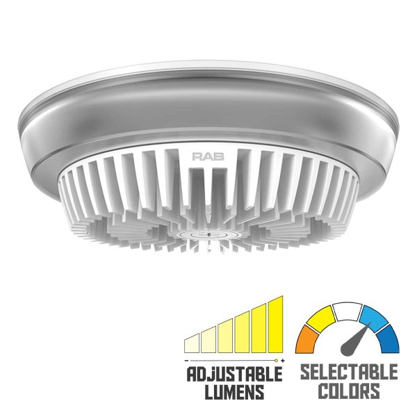 LED Parking Garage Light, 6000 Lumens, 20 30 40 Watts, 30K 40K 50K, 120-277V, White Finish Fashion